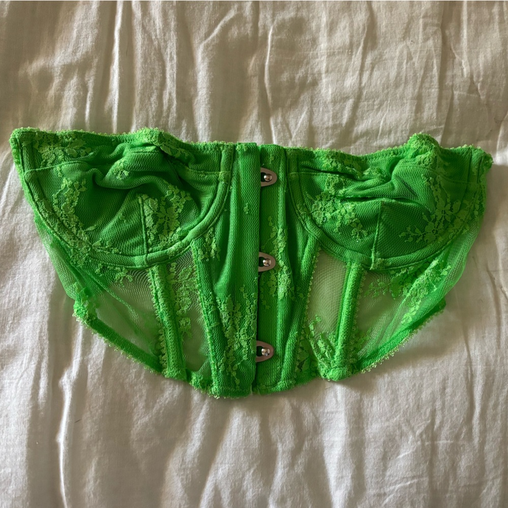 Neon Green Corset Crop